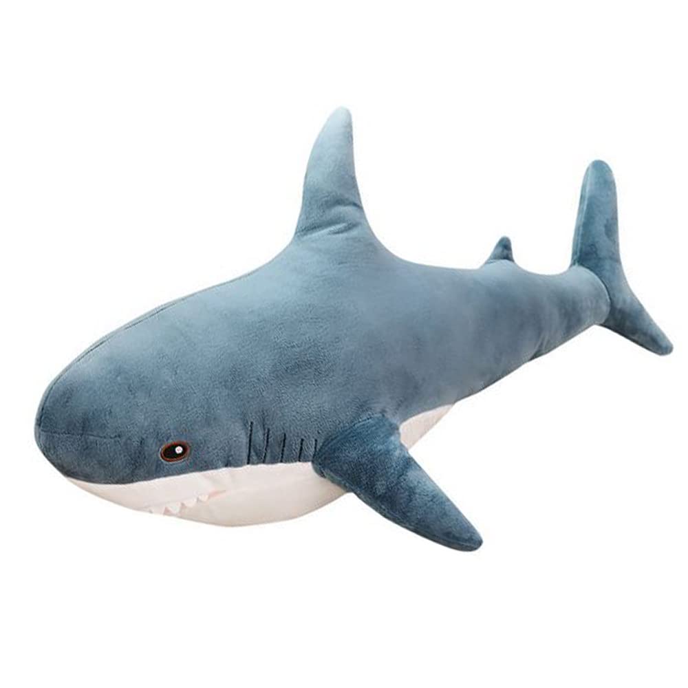 Oukeyi 30 Inch Giant Shark Stuffed Animal Pillow, Soft Shark Toys Big Shark Plush Pillows For Kids,Comfortable Sleeping Pillow B